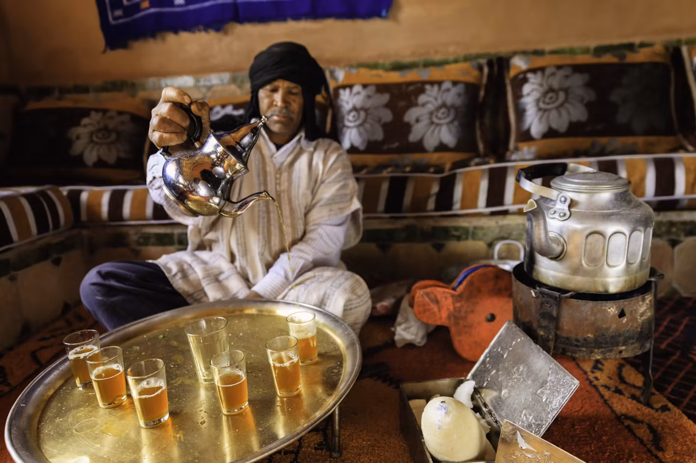 Berber tea ceremony