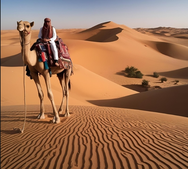 Merzouga sand dunes panorama